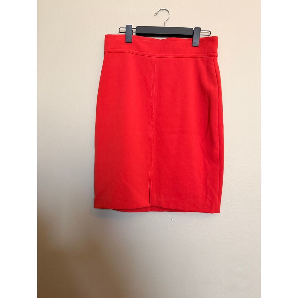 Ann Taylor Women’s Pencil Straight Front Slit Knee Length Skirt Red Size 8 - Picture 4 of 14